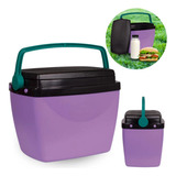 Caixa Termica Lilas / Roxa Cooler Pequeno 6 Litros Mor