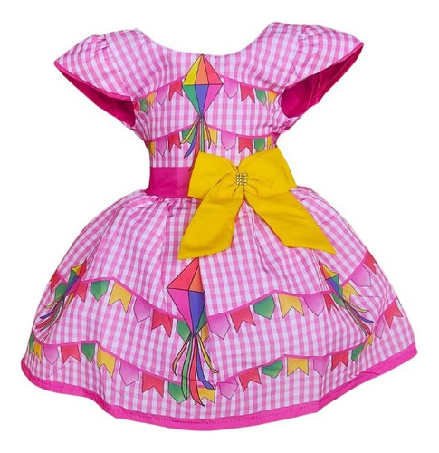 Vestido Festa Junina Infantil Temático Caipira Vários Modelo