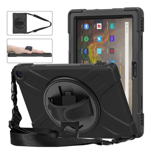 Funda Para Tableta Amazon Fire Hd 10 2021 Kftrwi 10.1 Negro