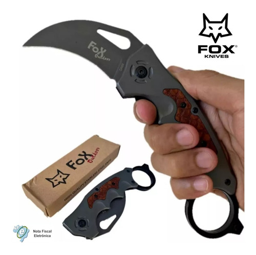 Canivete Tático Fox Karambit Mod.478 Tala G10-clip Cinto