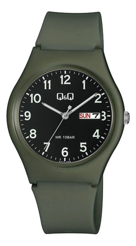 Reloj Q&q By Citizen A212j008y. Calendario. Verde Militar