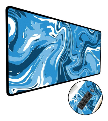 Mouse Pad Gamer Speed Extra Grande 90x40 New Abstract Azul#2