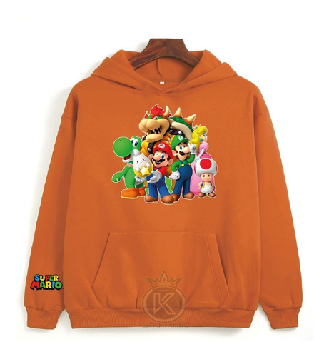 Poleron Mario Bros -  Sus Amigo - Nintendo - Videojuego - Yoshi - Luiggi - Estampaking