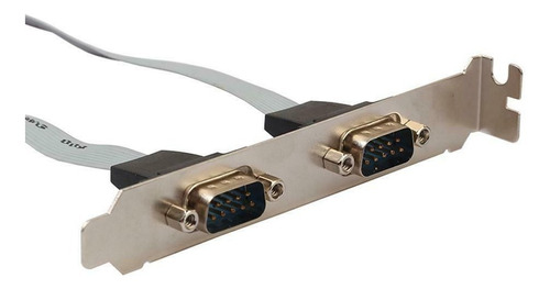 Cable Bracket Puerto Serial - Doble - Db9 Macho Serial Rs232