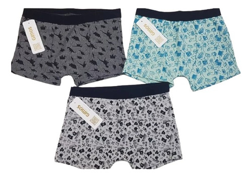 Pack X3 Boxer Estampado Surtido Niños Gimos - Art 305