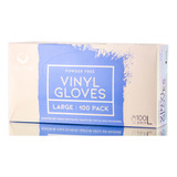 Guantes Colortrak De Vinilo Transparente Sin Polvo, Tamaño G