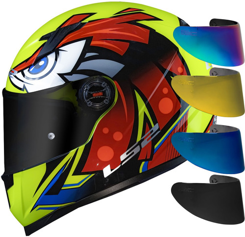 Capacete Ls2 Ff358 Feminino Masculino Tribal+viseira Extra