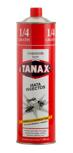 Insecticida Tanax Liquido Tarro 1000 Cc Cc + 1/4 Gratis