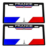  Portaplacas Premium Bandera Francia Juego 2 Piezas