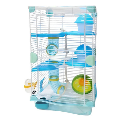 Jaula Casa Hamster Rueda Bebedero Comedero 27x20.5x47cm | Envío gratis