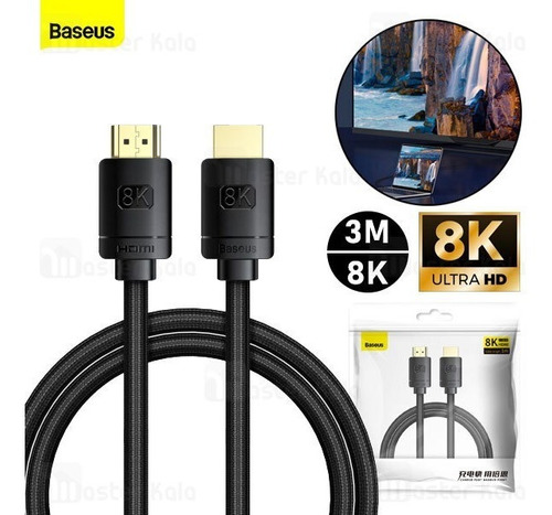 Baseus Cable Hdmi 2.1 8k 60 Hz 48 Gbps 3mts Epa