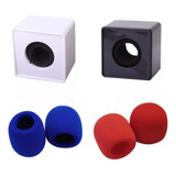 2x Microfone Abs Mic Interview Square Cube Symbol Flag