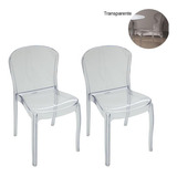 Kit 2 Cadeiras Transparentes Sem Braços Anna Tramontina