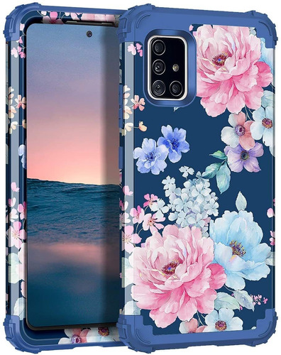 Funda Para Samsung Galaxy A51 5g Rancase De Silicona Floral