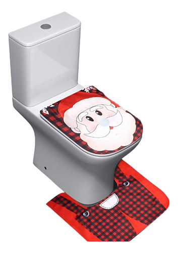 Set Navidad 2 Fundas Baño Papá Noel Baño