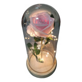 Luminária Rosa Cor Rosa Encantada A Bela E A Fera Ouro 20cm