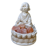 Lampara De Sal Himalaya Piedras Completa + Buda + Sales 27cm