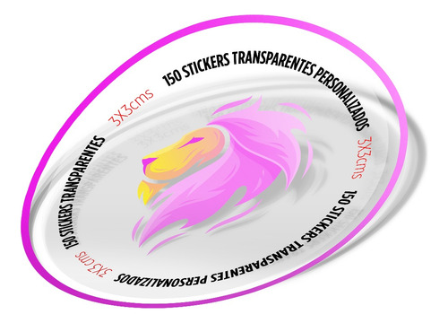 Stickers Transparentes Calcomanias 3x3 / 150 Pzas Vinil 