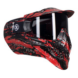 Careta Hstl Motocross Gotcha Pantiball Airsoft Hk Tactica Xp Color Negro Diseño Tigre/rojo Talla Universal