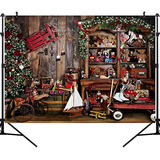Merry Christmas Backdrop For Photography Santa Toy Shop...