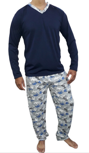 Pijamas Hombre Tallas Grandes Manga Larga/pantalón Largo