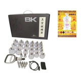 Kit Ventosa Bk Com 24 Copos New + Mapa Ventosaterapia