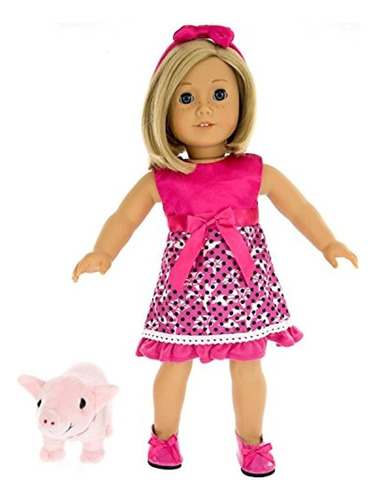 Pet Pig Walker Outfit Para American Girl Dolls: 5 Piezas 