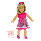 Pet Pig Walker Outfit Para American Girl Dolls: 5 Piezas 