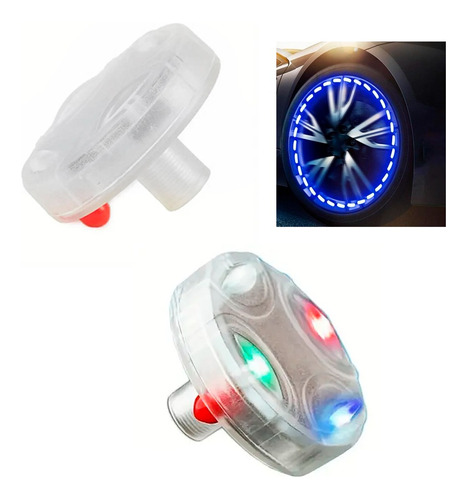 Luces Led X2 Impermeables Auto Moto Carga Solar Luz Rgb