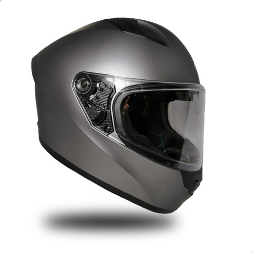 Casco Cerrado Half Certificado Dot Doble Visor Soldier Humo