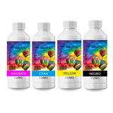 Pack 4 Litro Tinta Dye Generica Impresor Epson Canon Lexmark