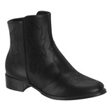 Bota Texana Negra Mujer Beira Rio