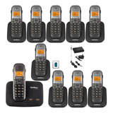 Kit Aparelho Telefone Sem Ts 5150 Bina 9 Ramal Entrada Chip