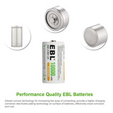 Ebl - Pilas Recargables Ni-mh D (8 Unidades, 10000 Mah, Incl