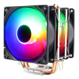 Cooler P/ Processador Led Rgb Fan Duplo 92mm 110w Intel Amd