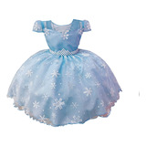 Vestido Da Frozen Infantil Luxo Roupa De Criança 1 A 12 Anos