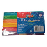 Palos De Helado Grueso 50 Unidades Colores Surtidos