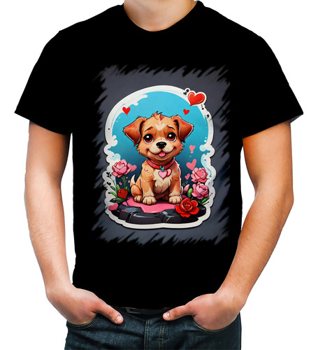 Camiseta Colorida Dia Dos Namorados Cachorrinho 10