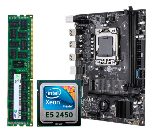 Kit Placa Mãe Gamer X79 1356 Intel Xeon E5 2450 16gb Ddr3