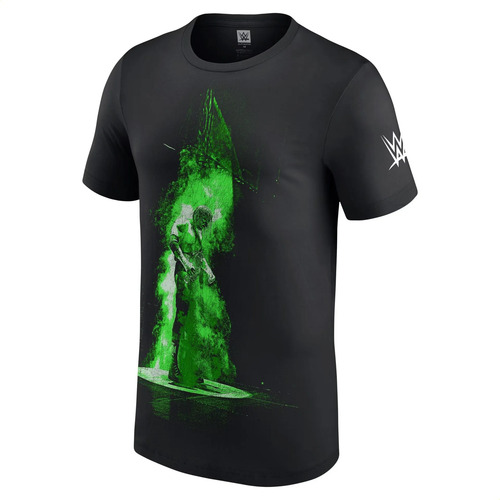 Moderna Camiseta Negra Triple H 30 Years Green Spotlight Par