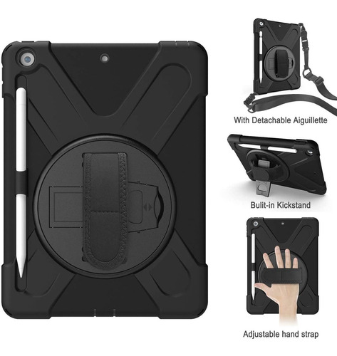 Capa iPad 7 Tela 10.2 A2200 A2198 A2197 C/ Película + Alça