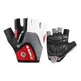 Guantes Ciclismo Bicicleta Medio Dedo Gel 5mm Rojo Xl