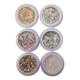 Kit 6 Enfeites Decorações De Unhas Glitter Encapsulamento