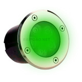 Spot Led Balizador Chão Piso 5w Embutir Verde Jardim Cor Da Cúpula Inox Cor Da Estrutura Preto