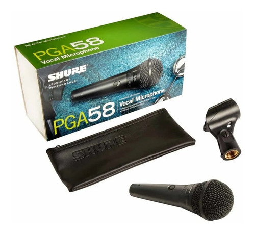 Microfone Shure Pga58-lc De Mão Dinâmico Cardióide Para Voz