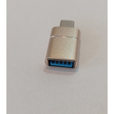 Adaptador Otg Tipo C 3.1 Macho A Usb 3.0 Hembra Dorado