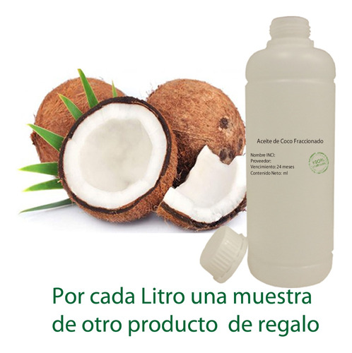 Aceite Coco Fraccionado 1 Litro Más Aceite De Almendras 1 L 