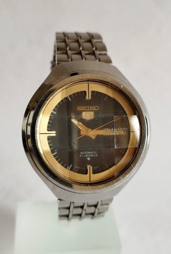 Reloj Seiko 5 Automatic, Funcionando, Acero, 1974 Vintage