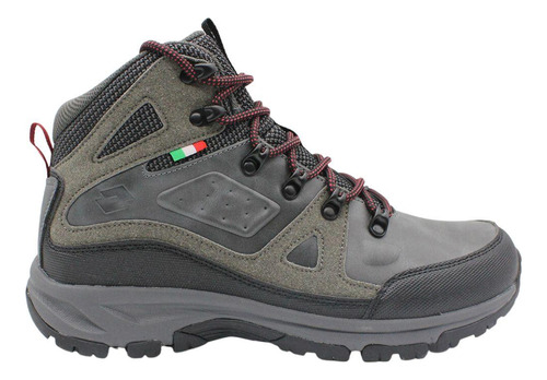 Zapatilla Outdoor Hombre Lotto - Baretti Hc Gris Rojo