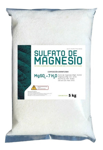 Sal De Epson - Sulfato De Magnesio 5kg Hidroponia